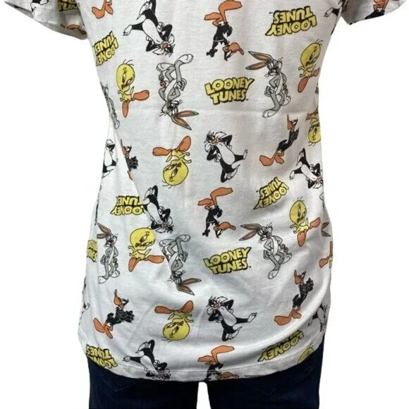 Looney Tunes Tee Bugs Bunny Tweety Bird Sylvester Cat Shirt Size S - Picture 7 of 9